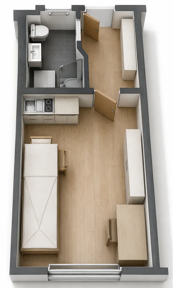 1 Zimmer Wohnung mit 24 m² in Magdeburg – Bild 11