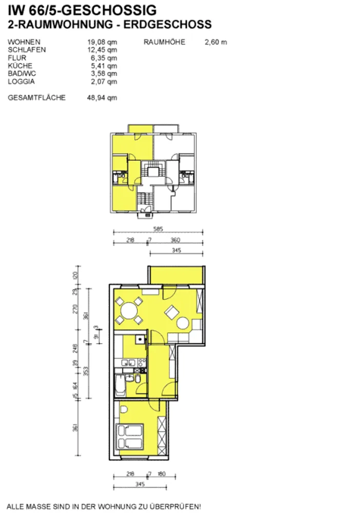 2 Zimmer Wohnung mit 49 m² in Dresden – Bild 2