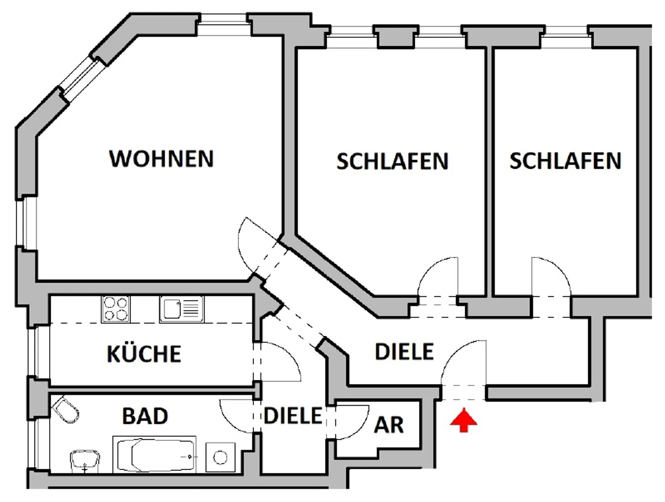 3 Zimmer Wohnung mit 87 m² in Dresden – Bild 2