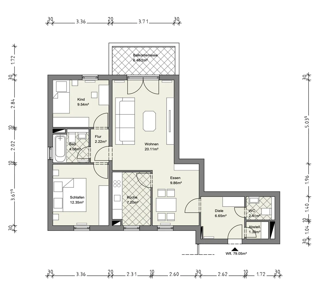 3 Zimmer Wohnung mit 79 m² in Heidelberg – Bild 4