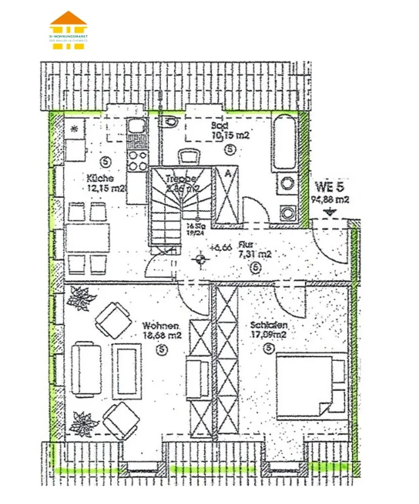 4 room apartment with 95 m² in Chemnitz – Photo 9