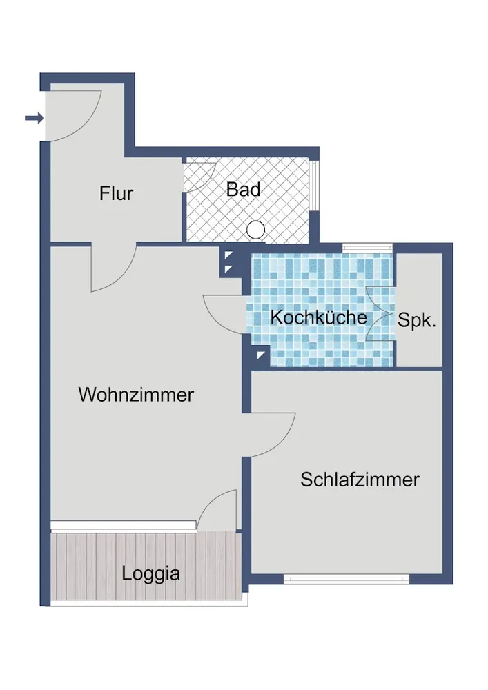 2 room apartment with 45 m² in Frankfurt am Main – Photo 4