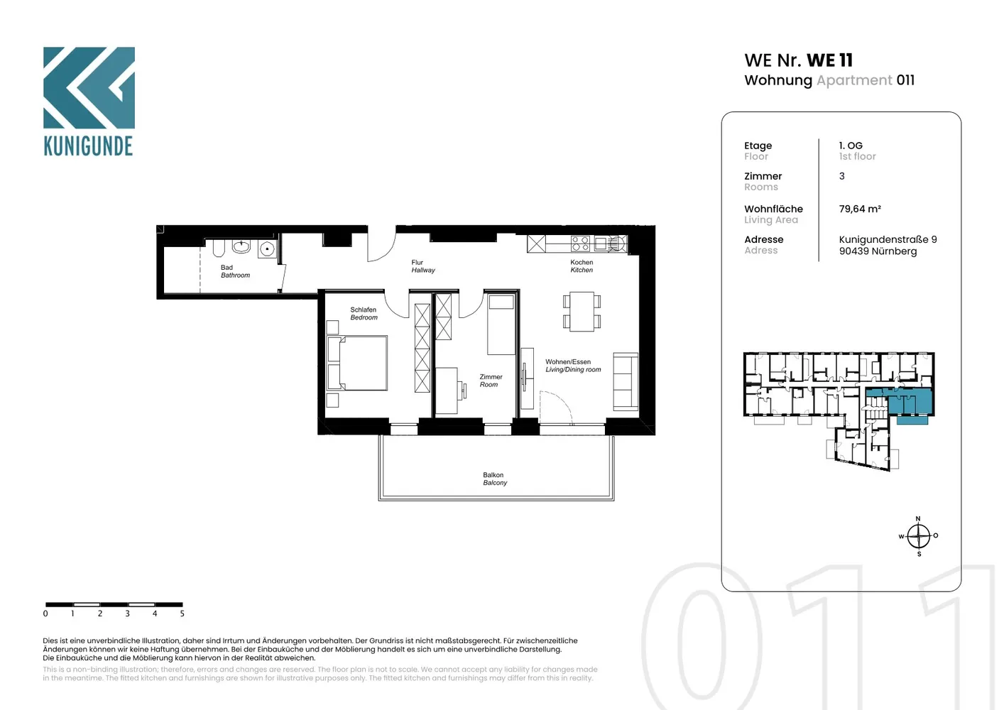 3 Zimmer Wohnung mit 80 m² in Nürnberg – Bild 5