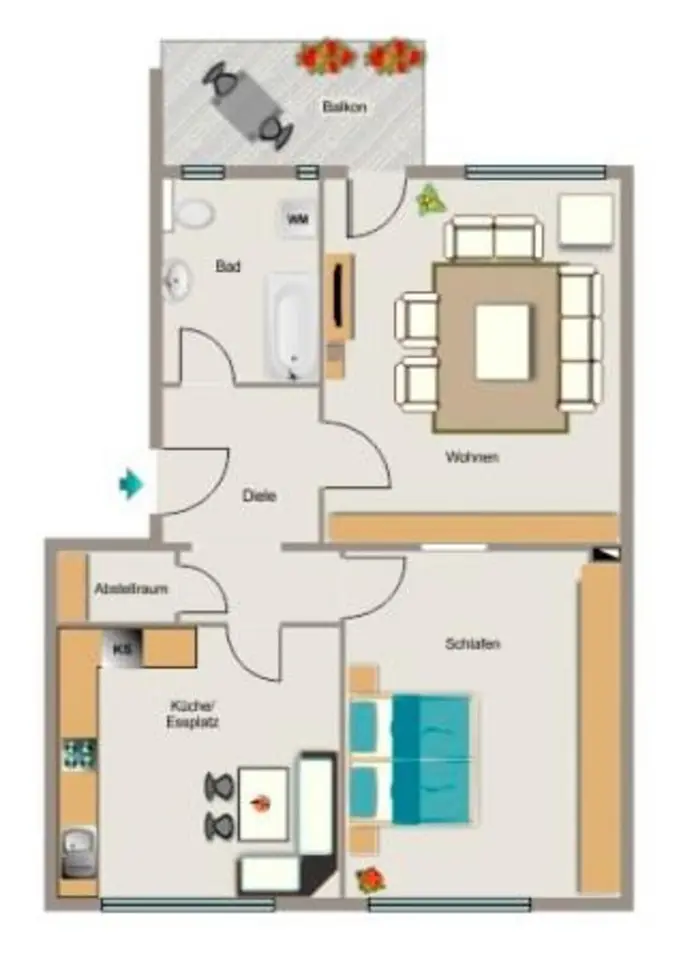 3 Zimmer Wohnung mit 63 m² in Duisburg – Bild 5
