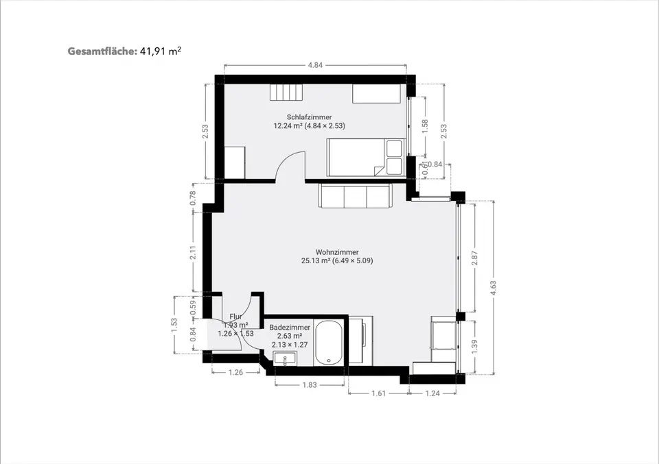 2 Zimmer Wohnung mit 42 m² in Kiel – Bild 9