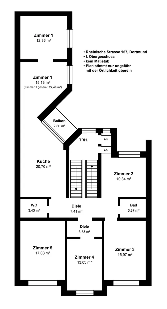 5 room apartment with 123 m² in Dortmund – Photo 1