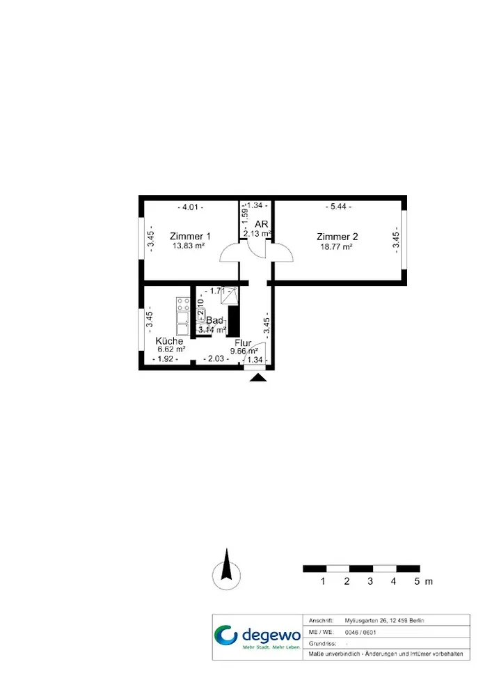 2 room apartment with 54 m² in Berlin – Photo 3
