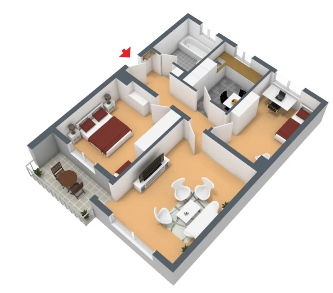 3 Zimmer Wohnung mit 66 m² in Wuppertal – Bild 2