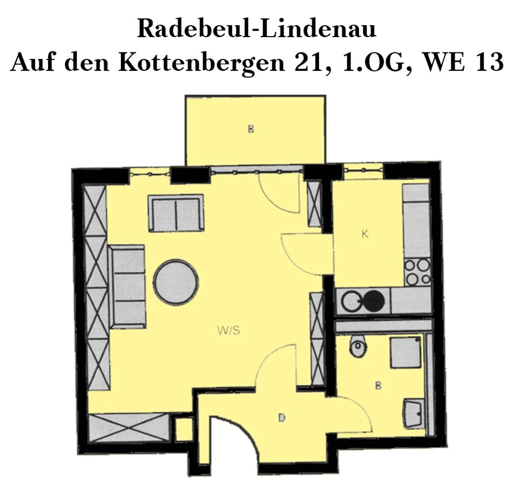 1 room apartment with 41 m² in Radebeul – Photo 1