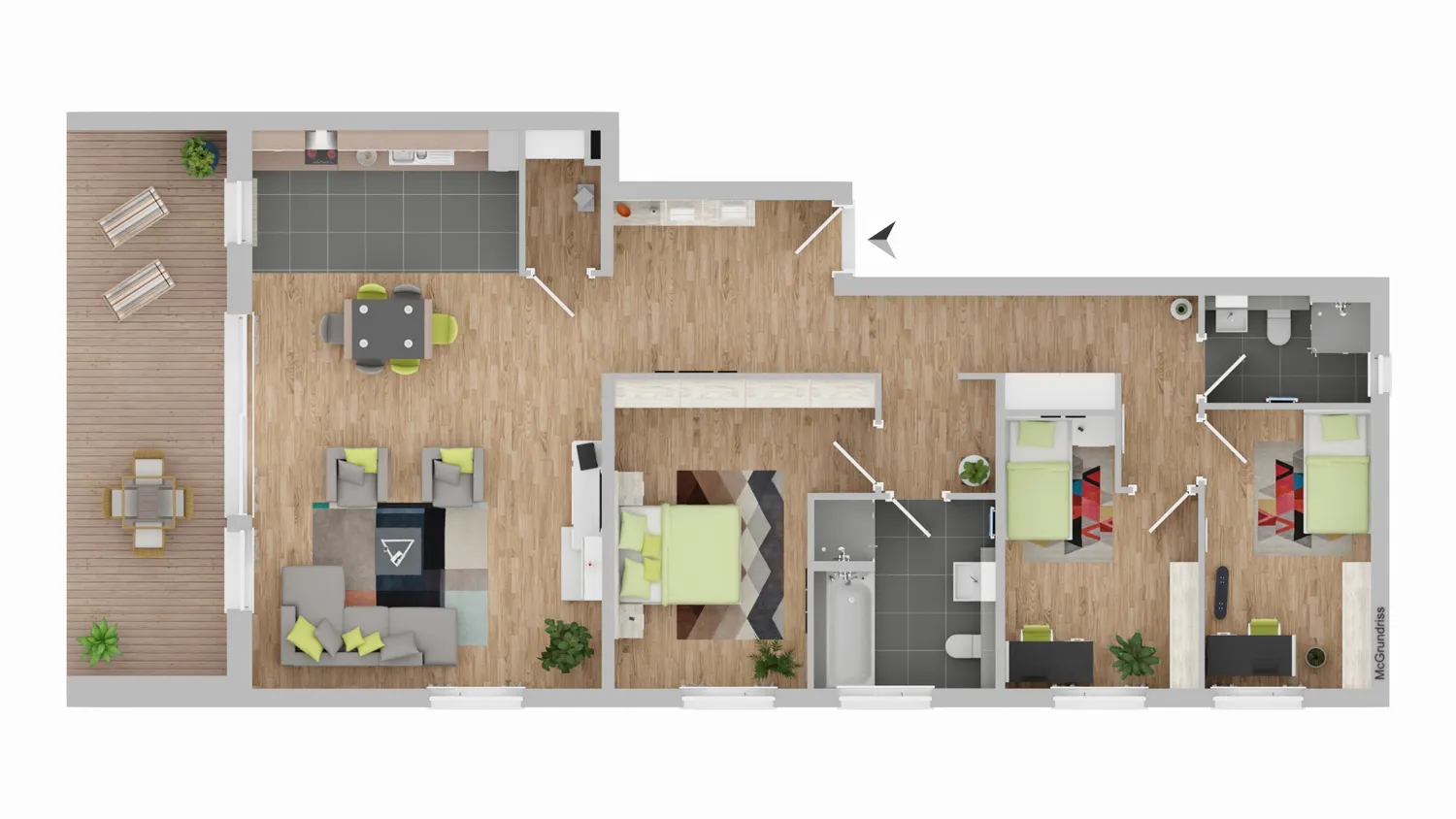 4 Zimmer Wohnung mit 124 m² in Frankfurt am Main – Bild 3