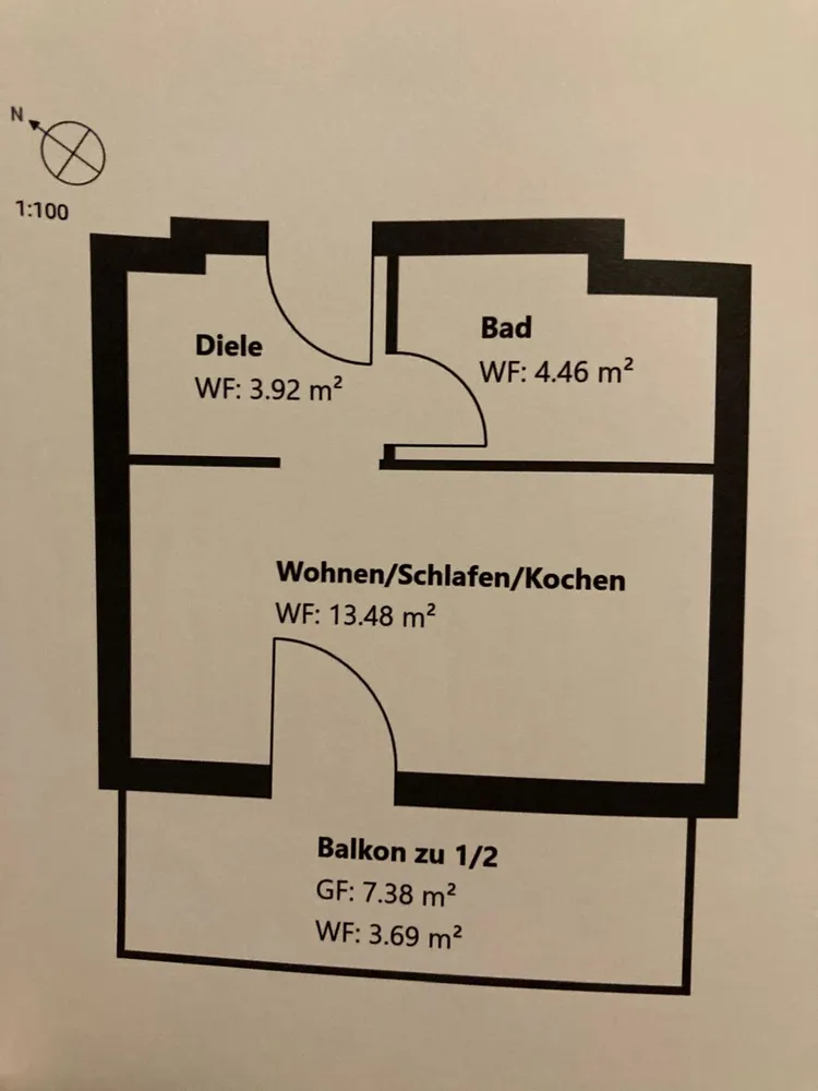 1 Zimmer Wohnung mit 26 m² in München – Bild 5