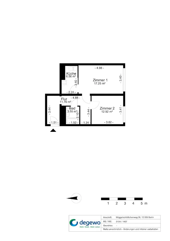 2 Zimmer Wohnung mit 52 m² in Berlin – Bild 3