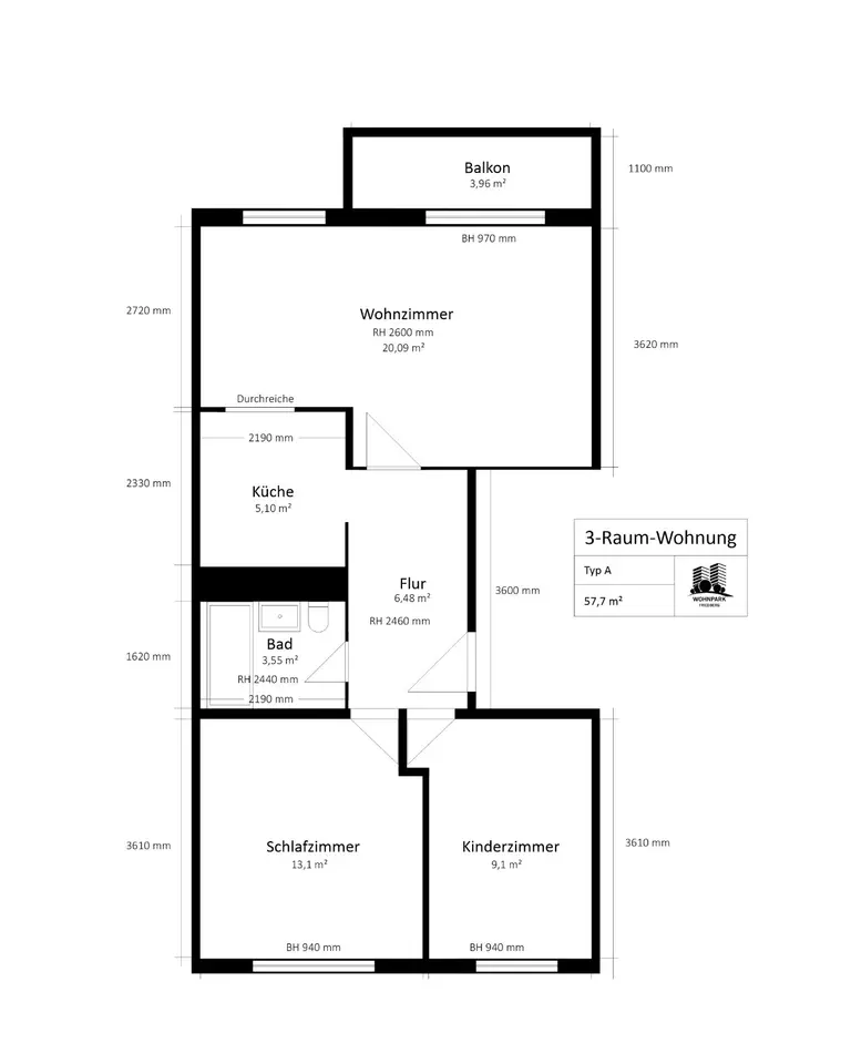 3 Zimmer Wohnung mit 58 m² in Suhl – Bild 5