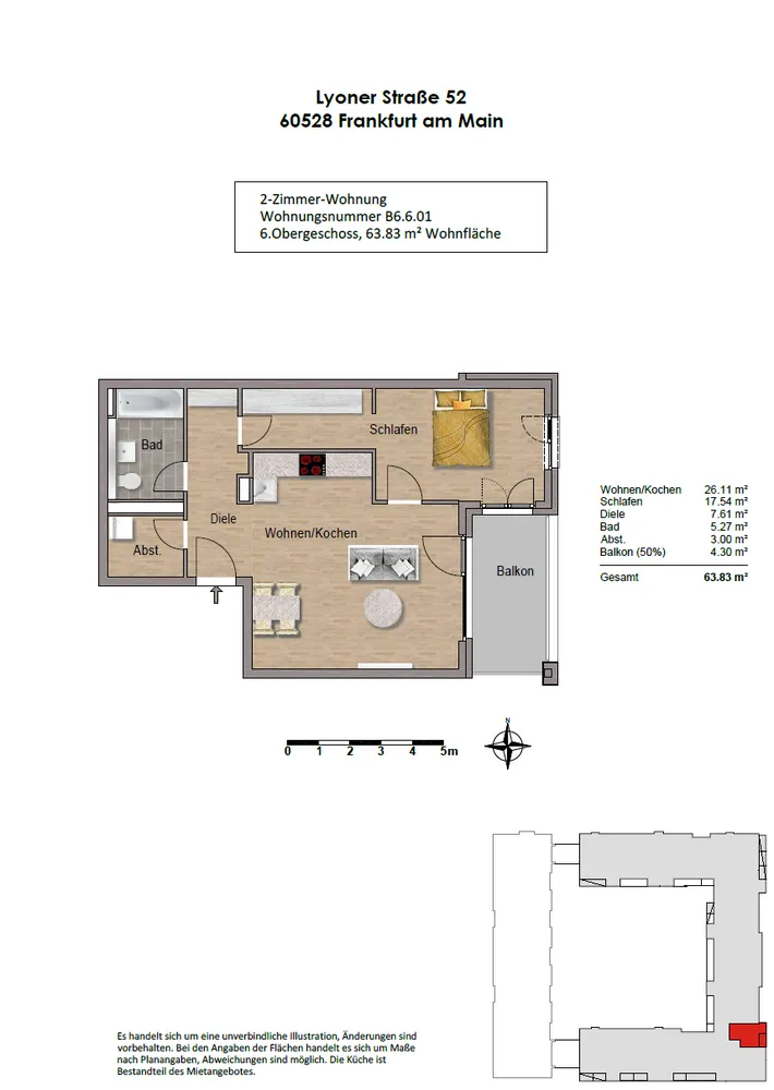 2 Zimmer Wohnung mit 64 m² in Frankfurt am Main – Bild 11