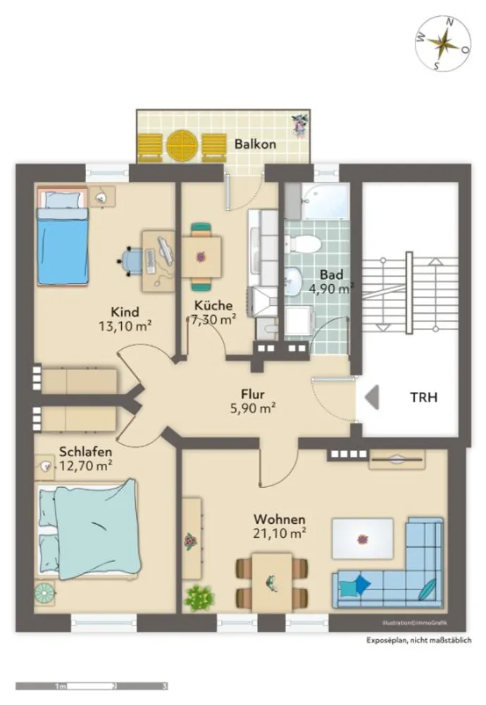 3 Zimmer Wohnung mit 65 m² in Bremerhaven – Bild 4