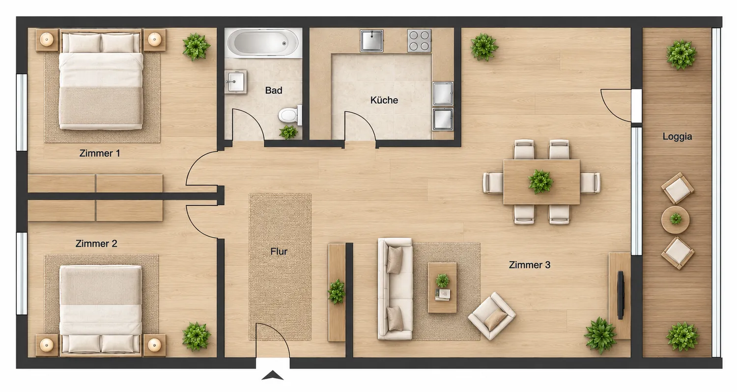 3 room apartment with 70 m² in Berlin – Photo 1