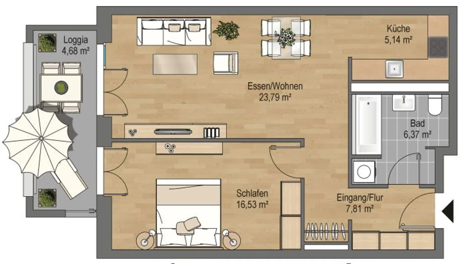 2 Zimmer Wohnung mit 64 m² in Offenbach am Main – Bild 5