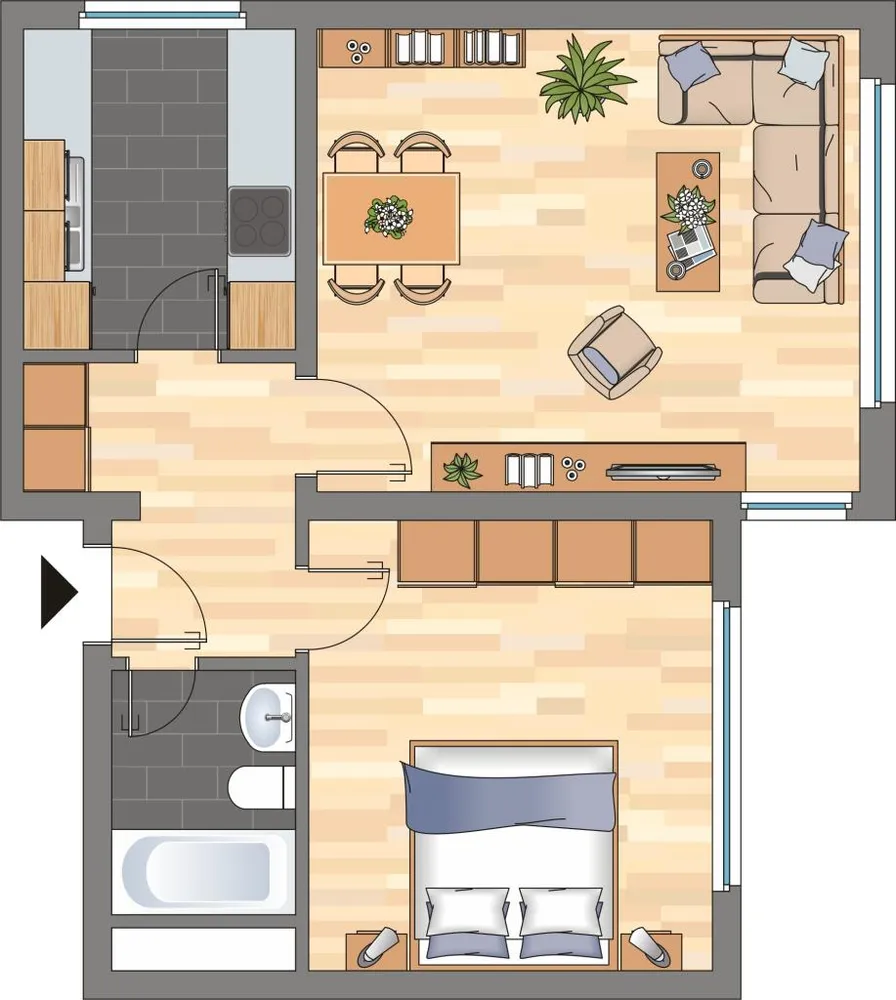 2 Zimmer Wohnung mit 50 m² in Bremen – Bild 2