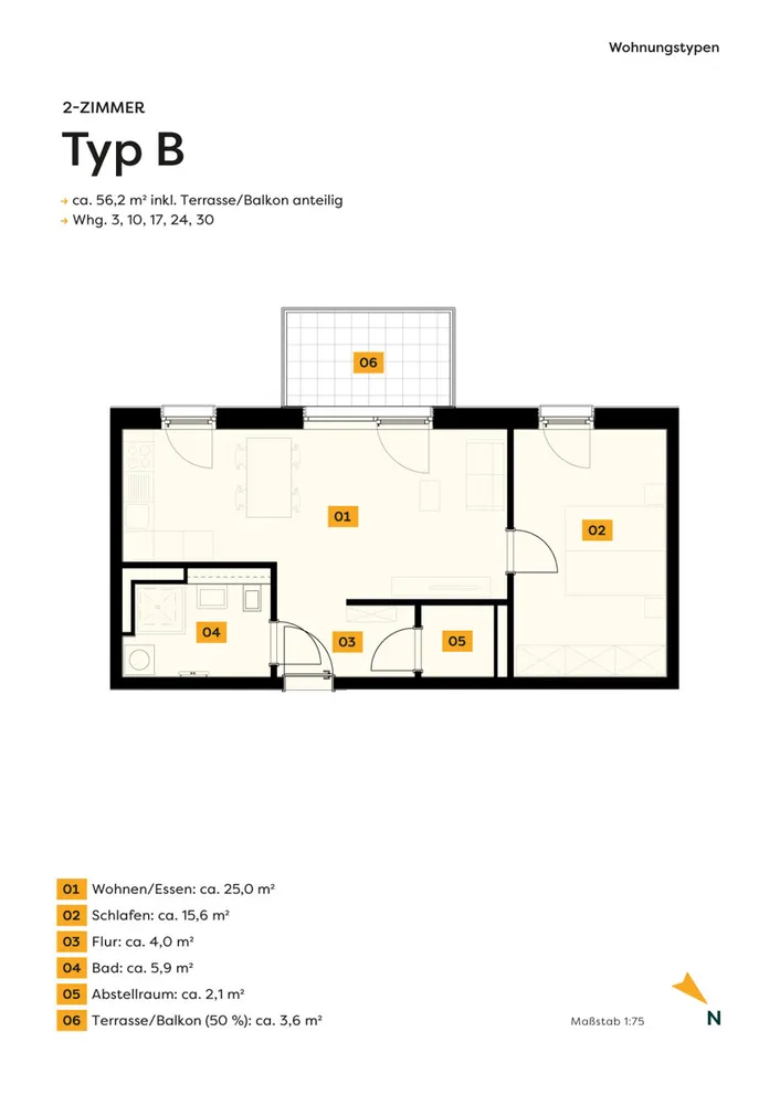 2 Zimmer Wohnung mit 56 m² in Bremen – Bild 2