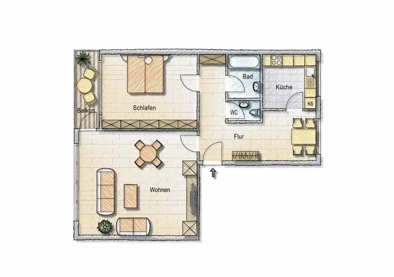 2 Zimmer Wohnung mit 63 m² in Kassel – Bild 5