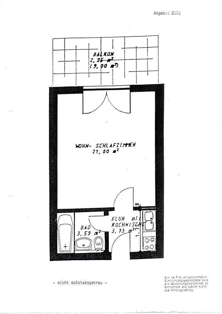 1 Zimmer Wohnung mit 33 m² in Rosenheim – Bild 2