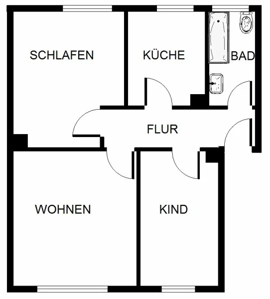 3 Zimmer Wohnung mit 56 m² in Gelsenkirchen – Bild 7
