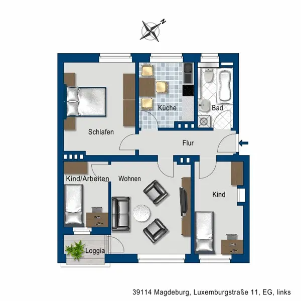 4 Zimmer Wohnung mit 69 m² in Magdeburg – Bild 5