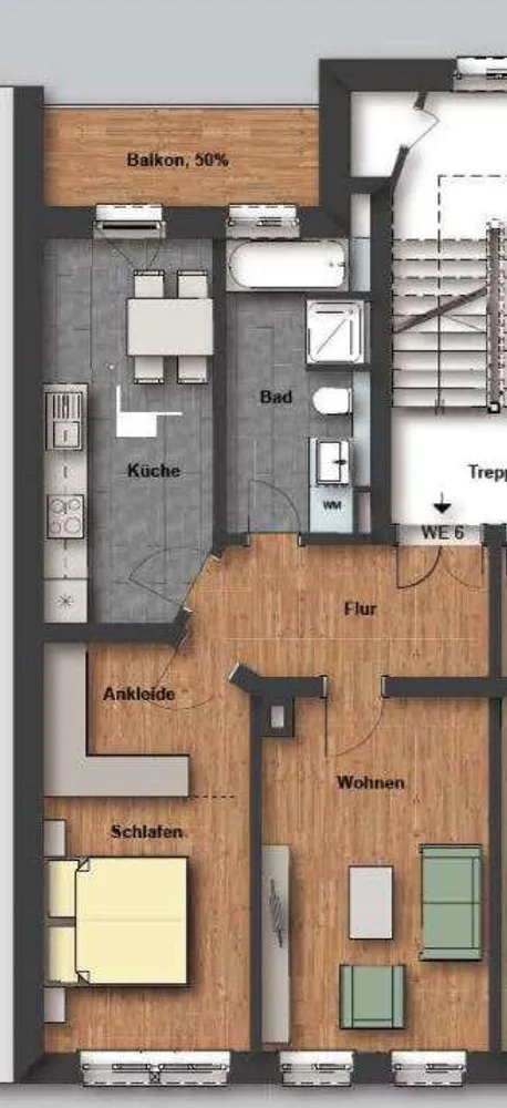 2 Zimmer Wohnung mit 61 m² in Leipzig – Bild 2
