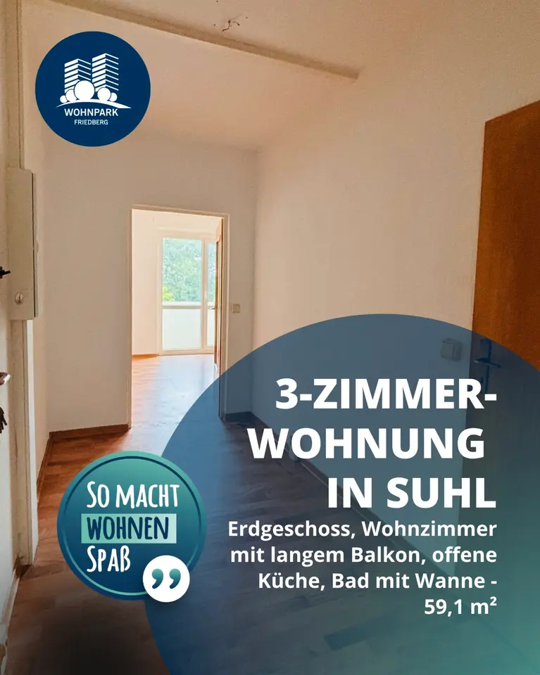 3 Zimmer Wohnung mit 59 m² in Suhl – Bild 3