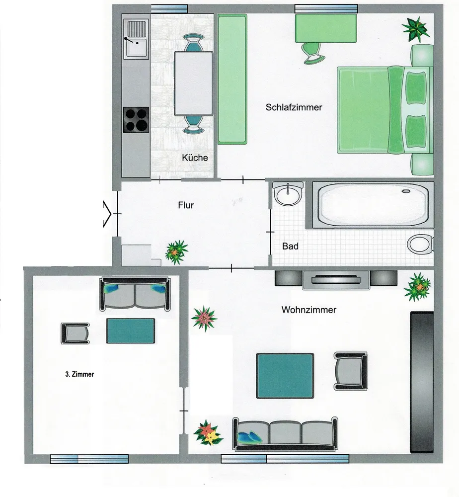 3 Zimmer Wohnung mit 69 m² in München – Bild 1