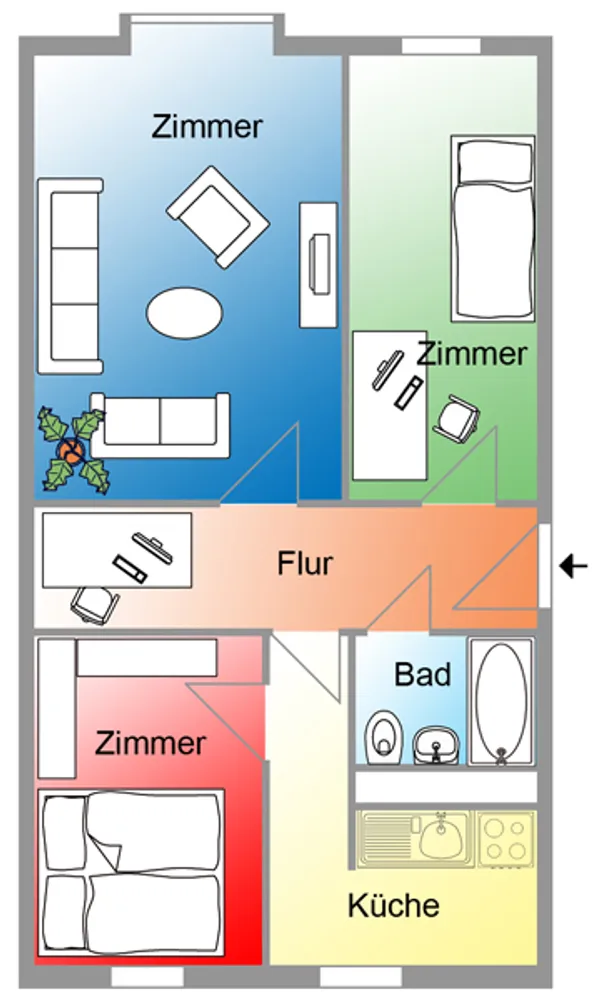 3 Zimmer Wohnung mit 61 m² in Halberstadt – Bild 7