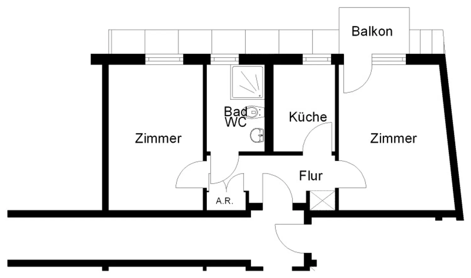 2 Zimmer Wohnung mit 58 m² in Osnabrück – Bild 2