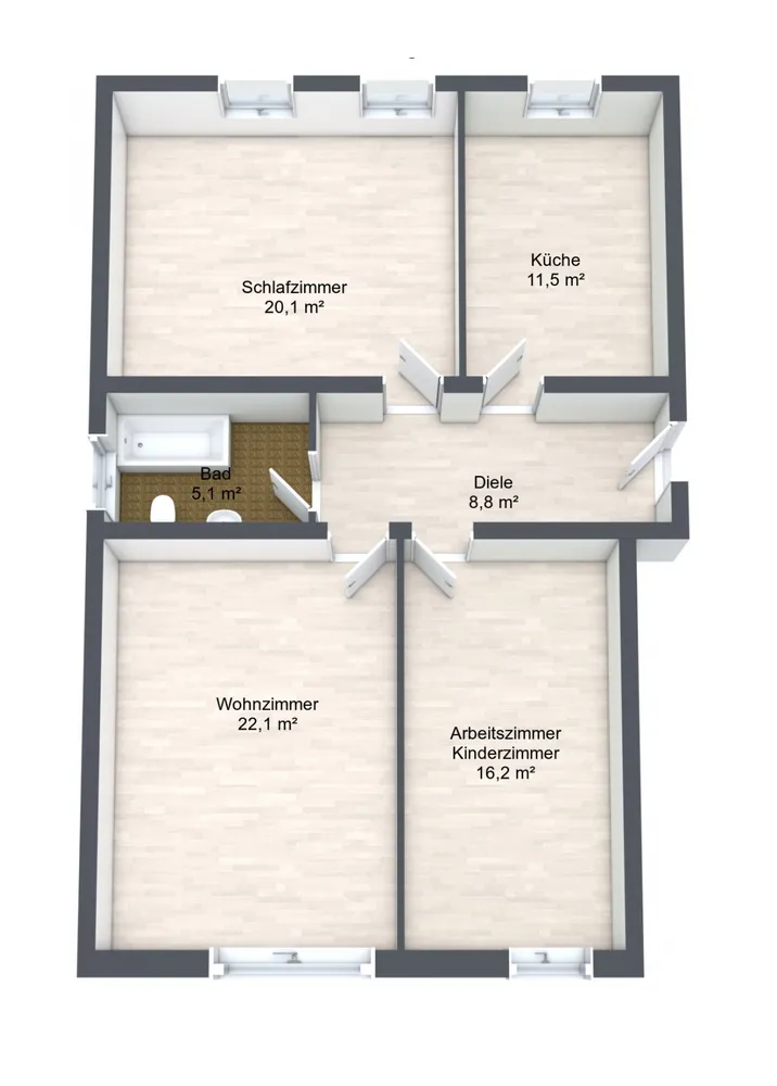 3 Zimmer Wohnung mit 83 m² in Bochum – Bild 5