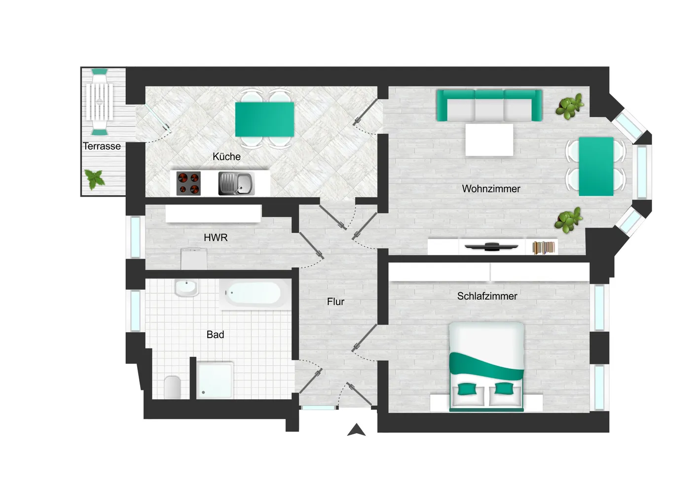 2 room apartment with 97 m² in Chemnitz – Photo 11