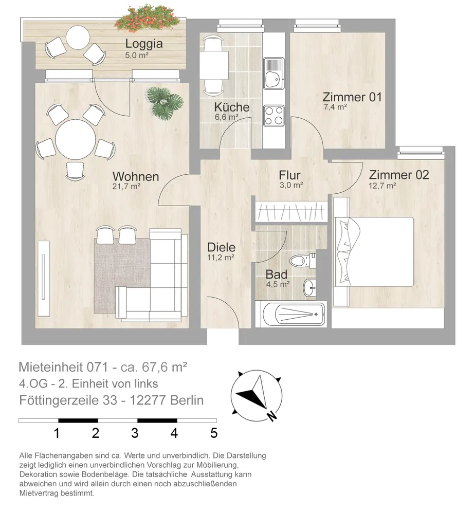 3 Zimmer Wohnung mit 68 m² in Berlin – Bild 9