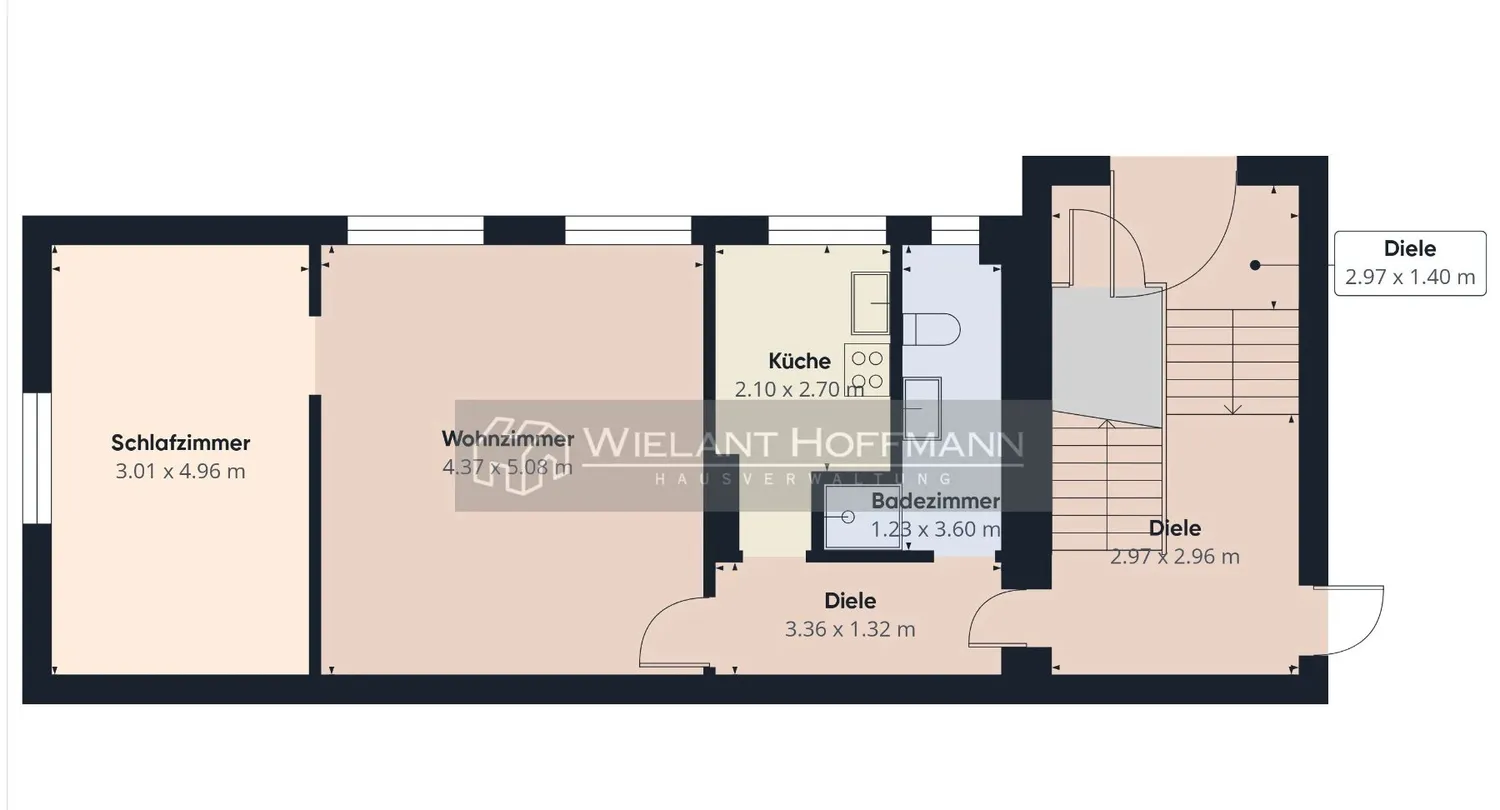 2 Zimmer Wohnung mit 55 m² in Lübeck – Bild 2