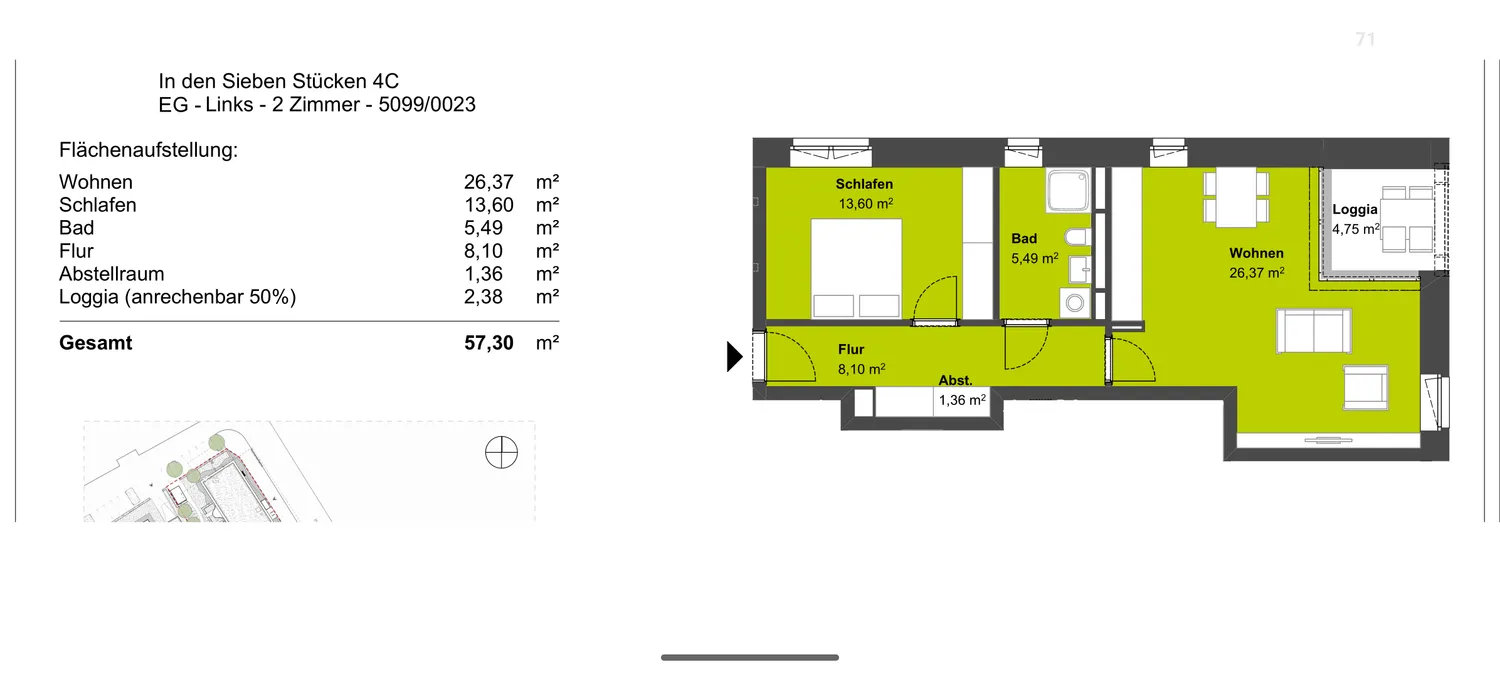 2 room apartment with 57 m² in Hanover – Photo 5
