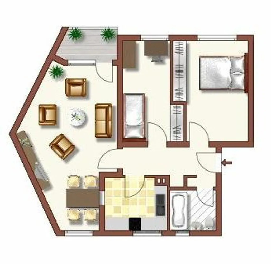 3 Zimmer Wohnung mit 66 m² in Krefeld – Bild 2