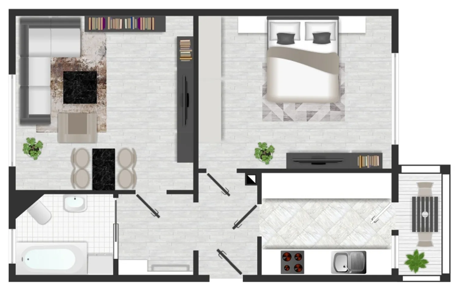 2 Zimmer Wohnung mit 55 m² in Dresden – Bild 2