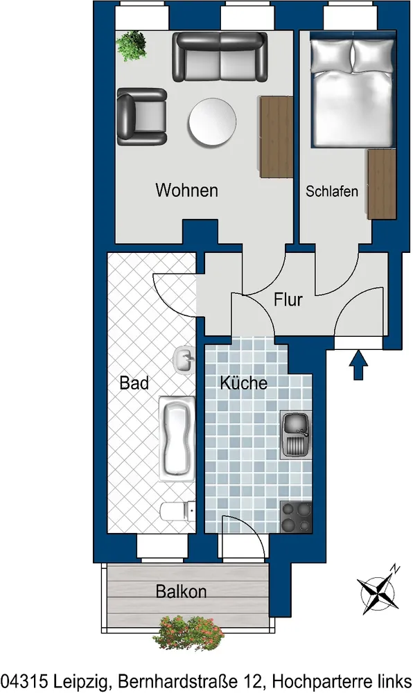 2 Zimmer Wohnung mit 53 m² in Leipzig – Bild 7