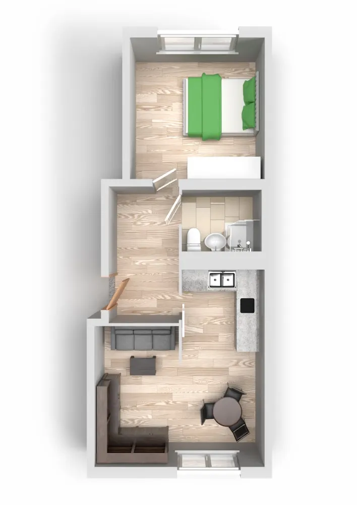 2 Zimmer Wohnung mit 42 m² in Halle (Saale) – Bild 7