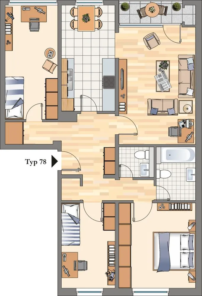 4 Zimmer Wohnung mit 80 m² in Hattingen – Bild 1