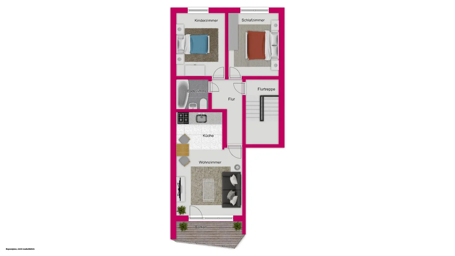 2 Zimmer Wohnung mit 53 m² in Erfurt – Bild 2