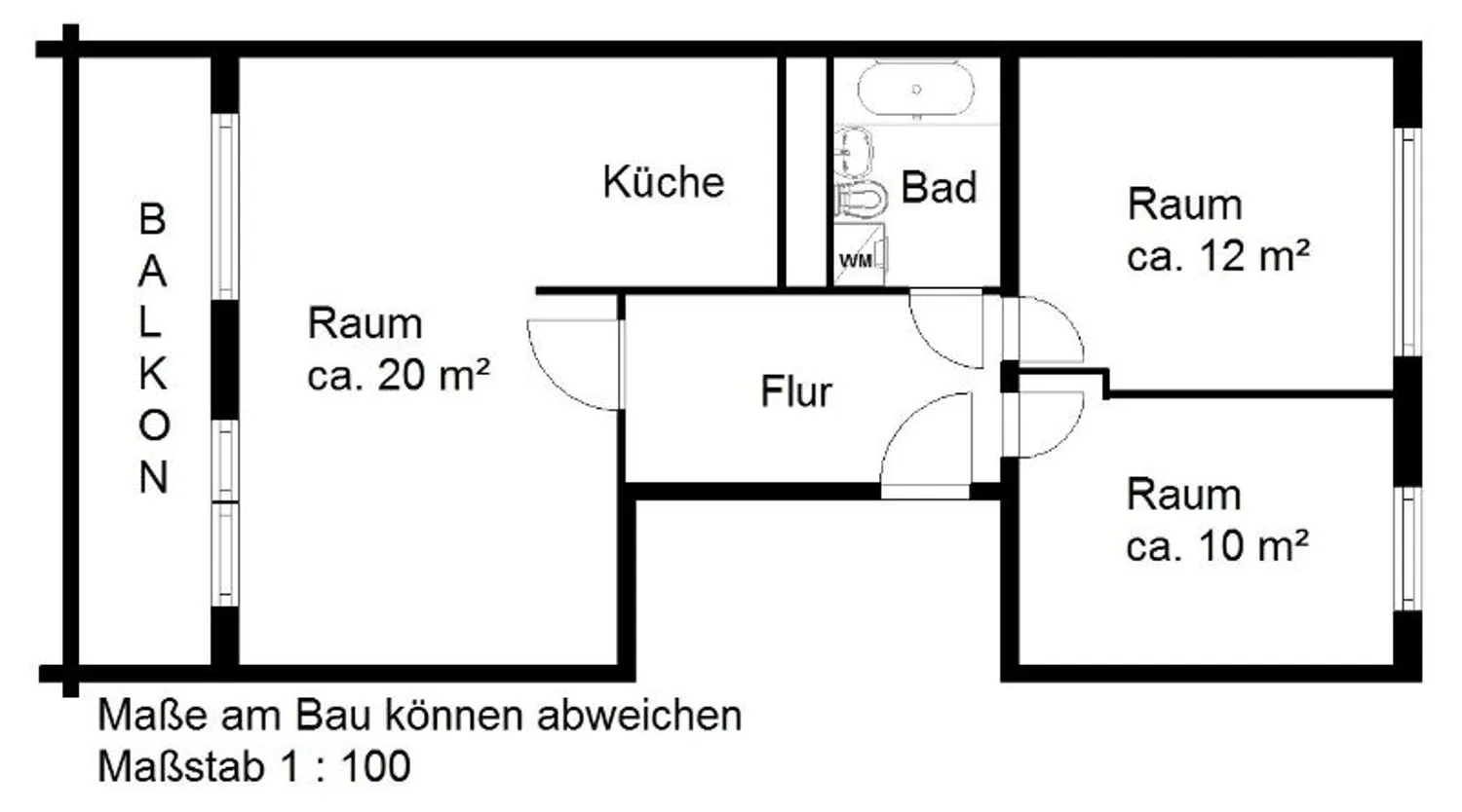 3 Zimmer Wohnung mit 58 m² in Halle (Saale) – Bild 12