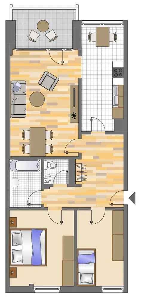 2 Zimmer Wohnung mit 59 m² in Düsseldorf – Bild 2