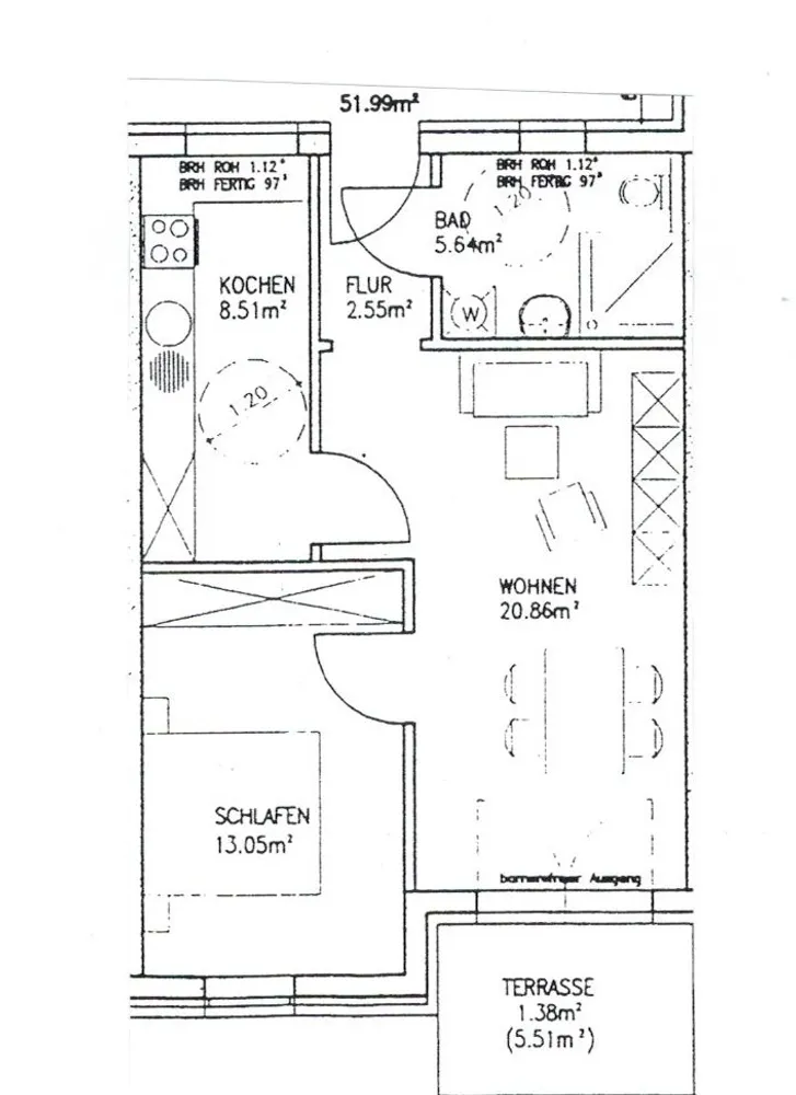 3 Zimmer Wohnung mit 52 m² in Dortmund – Bild 1