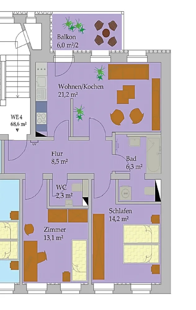 3 Zimmer Wohnung mit 69 m² in Leipzig – Bild 2