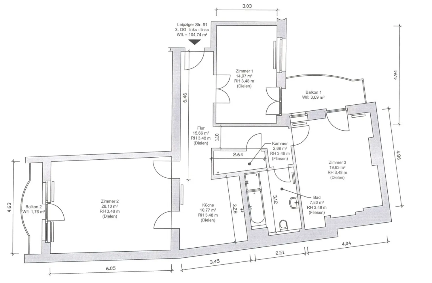 3 Zimmer Wohnung mit 105 m² in Halle (Saale) – Bild 10