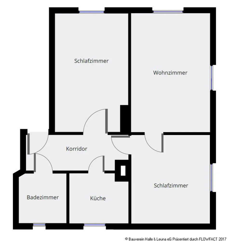 3 Zimmer Wohnung mit 56 m² in Bitterfeld-Wolfen – Bild 9