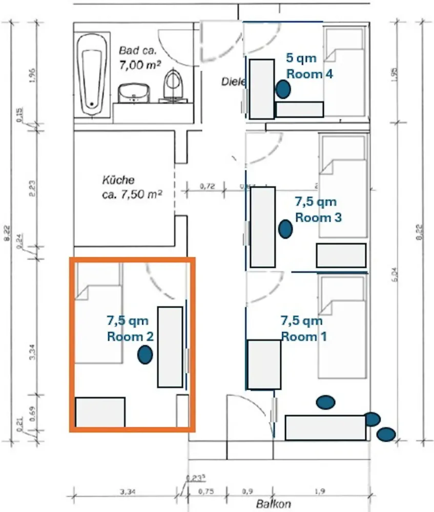 Shared room with 8 m² in Munich – Photo 6